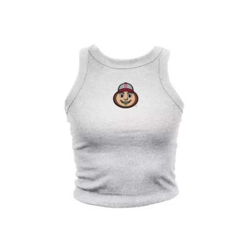 ash grey women's tank top with brutus on the chest