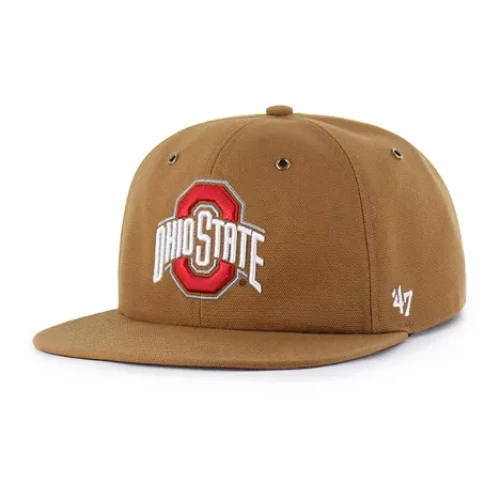 carhartt duck brown '47 brand hat with an ohio state logo on the front 