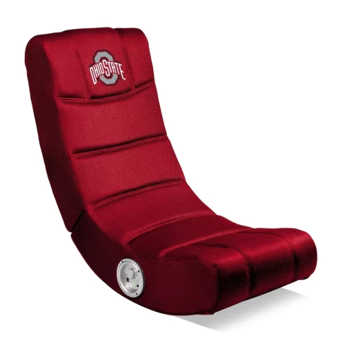 red blue tooth rocking chair for game play with an Ohio State logo