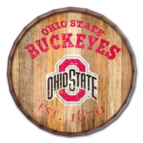 the top of a barrel that has an ohio state logo and 