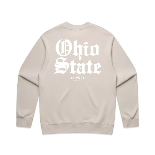 beige crewneck with 