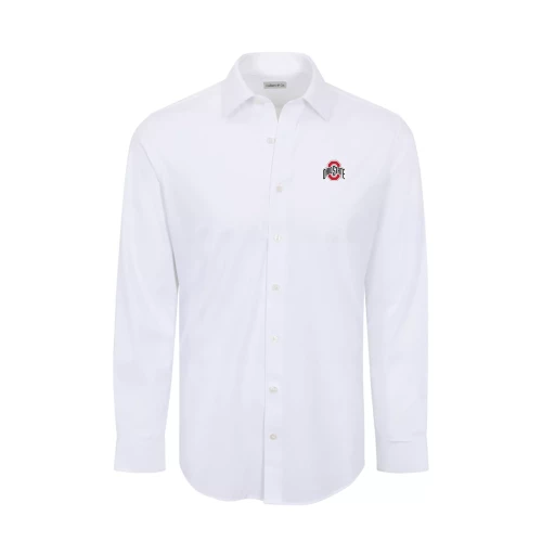 white dress shirt with an ohio state logo on the chest 