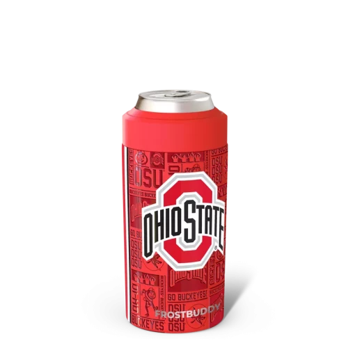 red can cooler on a white background 