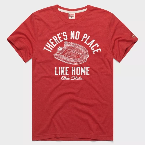 red tee with ohio stadium and 