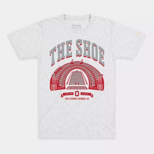 white t shirt depicting the shoe