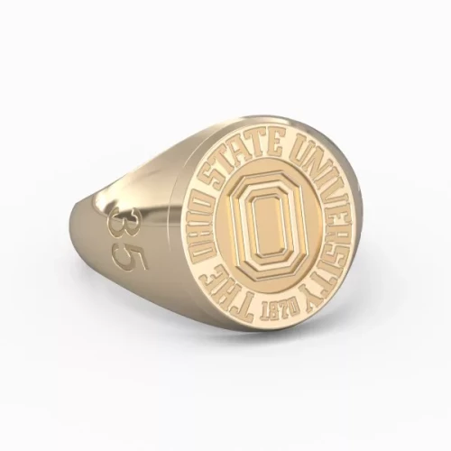 Gold signet ring 
