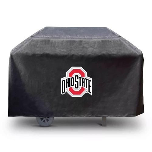 black grill cover with an ohio state logo on the side