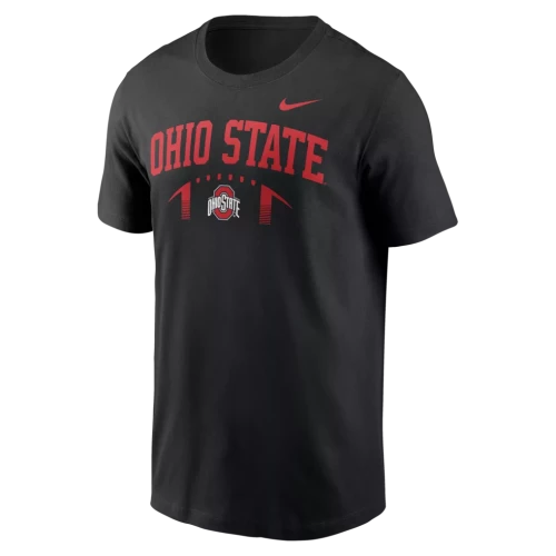 black and red ohio state football tee