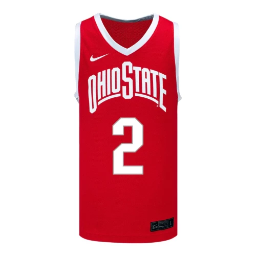 red men's basketball jersey #2 on a white background