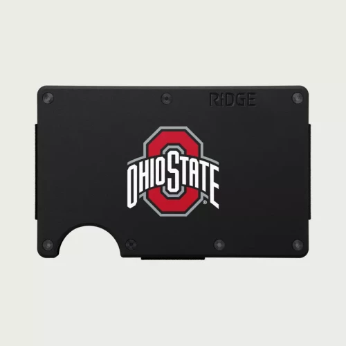 black ridge wallet with an Ohio State logo on the side