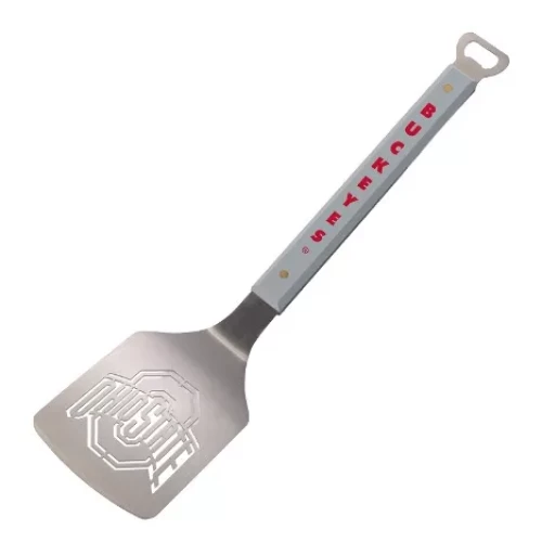 a silver spatula with Ohio state on the head and 