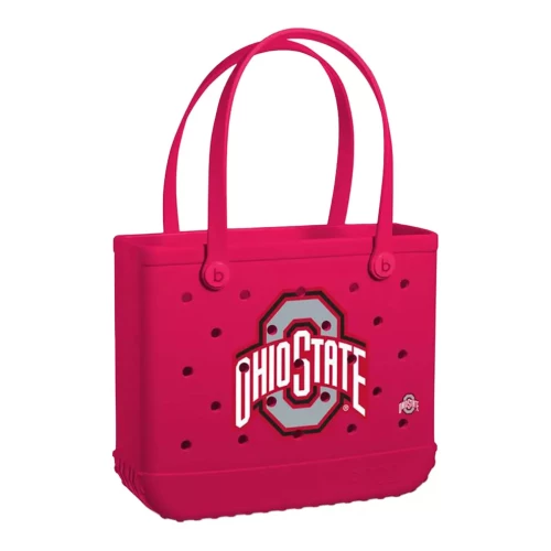 red bogg bag with an ohio state logo on the side