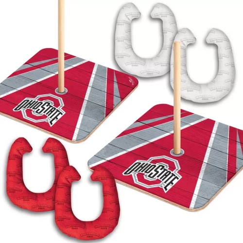 ohio state themed horseshoe bag game