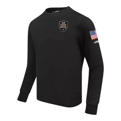 black long sleeve with OHD hit on the chest and american flag on the side arm 