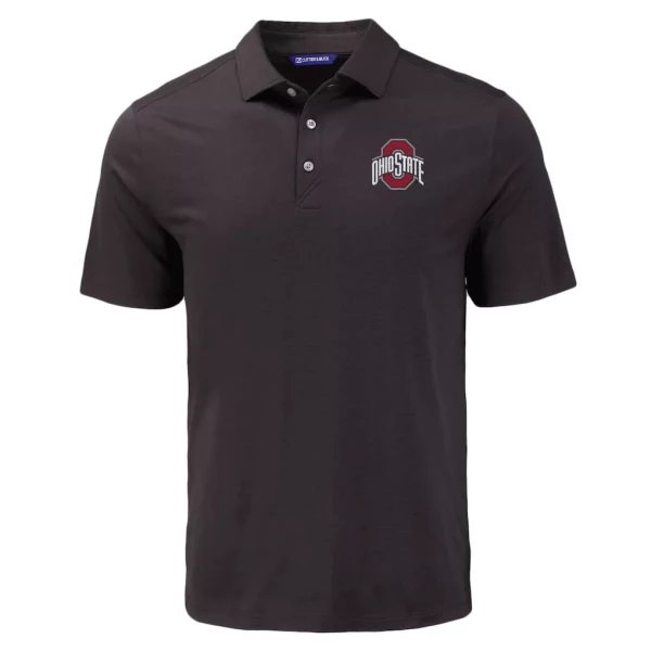 black men's polo with an ohio state logo on the left chest