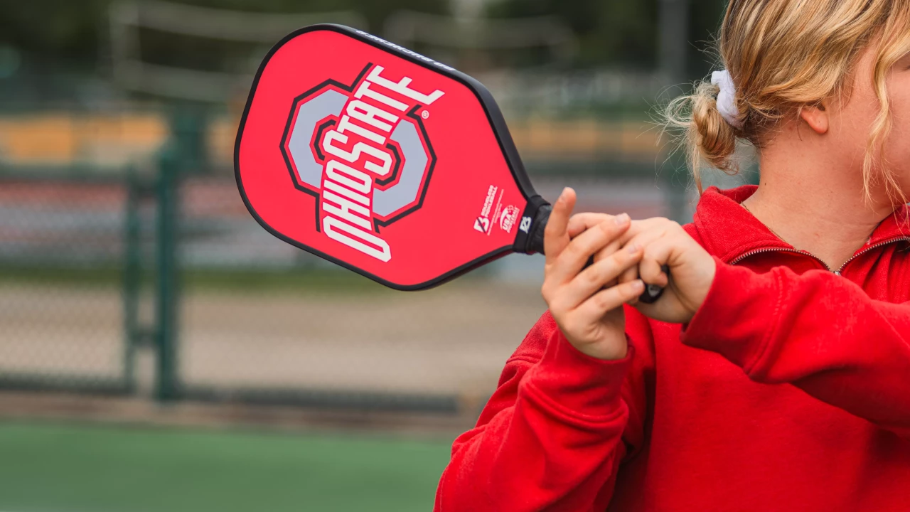 Ohio State pickleball paddle. 